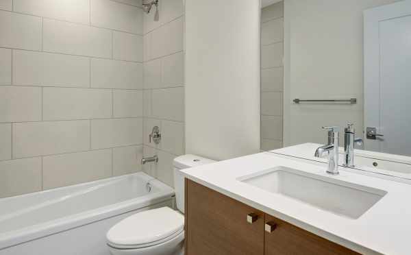 First Floor Bathroom at 3525 Wallingford Ave N in the Lucca Townhomes