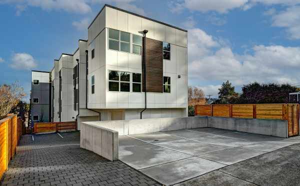 View of the Back of the Walden Townhomes and the Parking Area