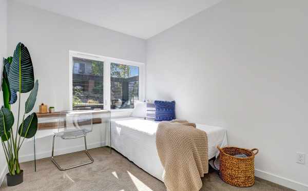 First-Floor Bedroom at 8505 16th Ave NW, One of the Alina Townhomes in Crown Hill