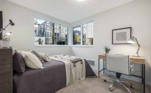 First Floor Bedroom in One of the Corazon North Townhomes