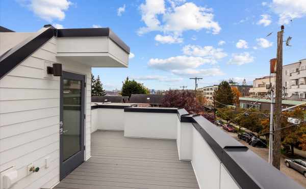 Roof Deck of One of the Powell Townhomes in Fremont by Isola Homes