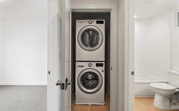 Laundry Area on the First Floor of 7213 5th Ave NE in Verde Towns 3 by Isola Homes