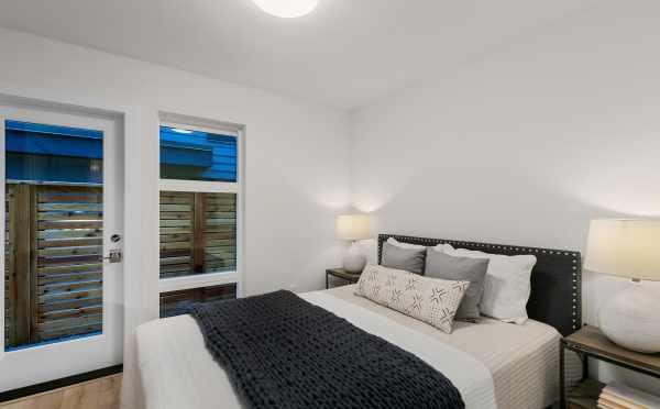First Floor Bedroom at 145 22nd Ave, One of the Zanda Townhomes by Isola Homes in Capitol Hill