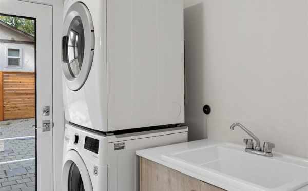 Laundry Area at 10843 11th Ave NE, One of the Lily Townhomes in Maple Leaf