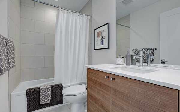 First Floor Bathroom at One of the Lucca Townhomes in Wallingford