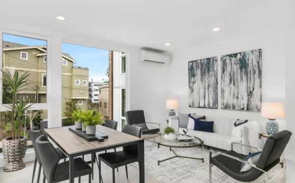 Living Room at 2430 Boyer Ave E, One of the Baymont Townhomes in Montlake