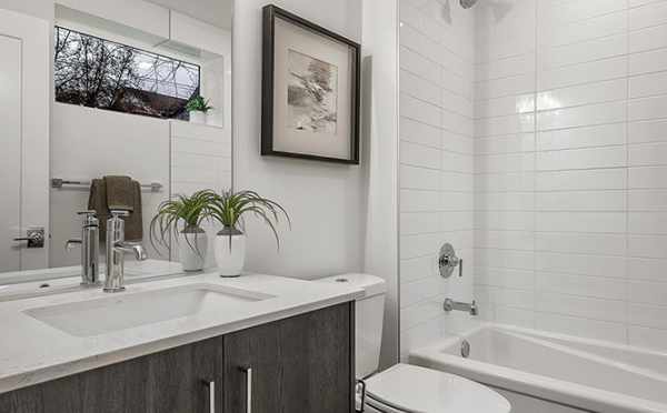 First Floor Bathroom at 1113F 14th Ave in the Corazon North Townhomes