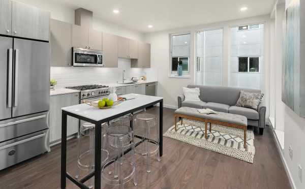 Living Room and Kitchen at 1541B 14th Ave