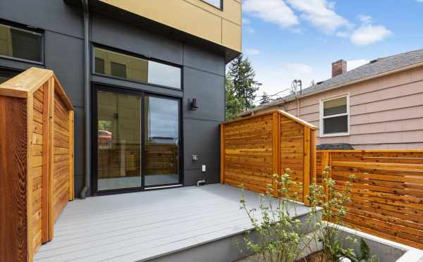 Back Deck at 3015D 30th Ave W, One of the Lochlan Townhomes in Magnolia