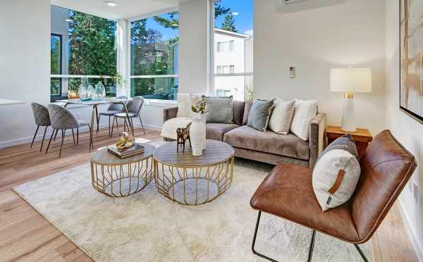 Living Room and Dining Area at 14339E Stone Ave N, One of the Maya Townhomes