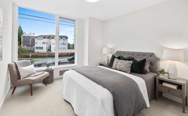 First Bedroom at 806A N 46th St, One of the Nino 15 East Townhomes by Isola Homes