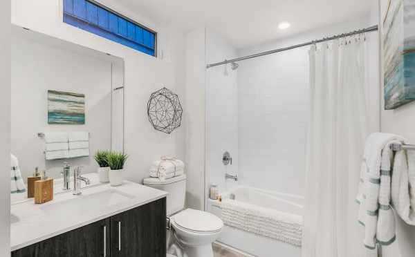 First-Floor Bathroom at 109A 22nd Ave E, One of the Thalia Townhomes