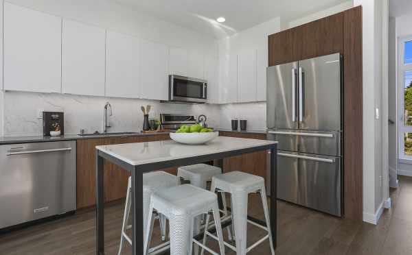 Kitchen at 1327 NW 85th St, One of the Thoren Townhomes in Crown Hill