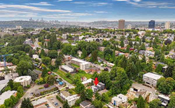 Aerial View of the Tremont Townhomes and Seattle