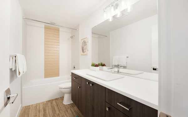 First Floor Bathroom in One of the Twin II Duplexes at 2135 Dexter Ave N in East Queen Anne