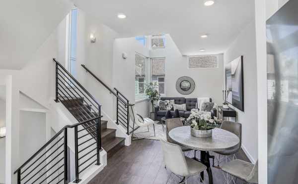 Dining Area and Living Room at 1724B 11th Ave, One of the Wyn on 11th Townhomes