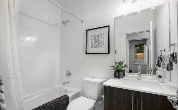 First Floor Bathroom at 201B 23rd Ave E at the 6 Central Townhomes