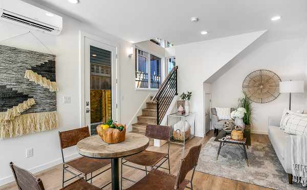 Dining Room and Living Area in One of the Core 6.1 Townhomes in Capitol Hill