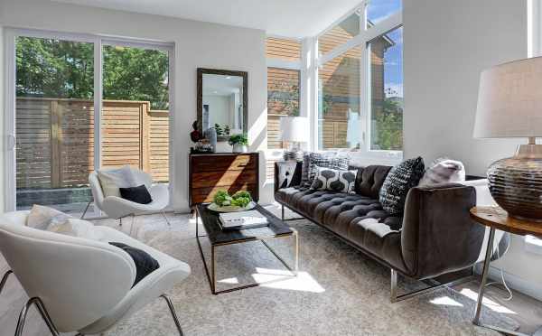 Living Room at the Single-Family Home at Lifa East in Ballard