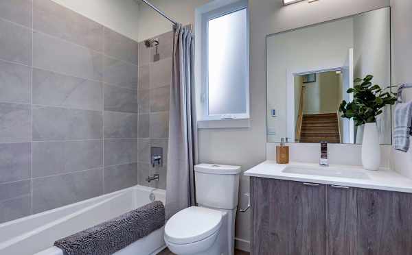 First-Floor Bathroom at 4729D 32nd Ave S, One of the Sterling Townhomes