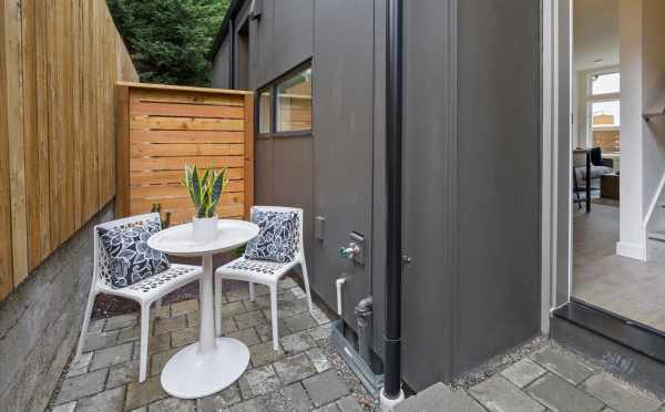 Patio off the Main Floor at 14355 Stone Ave N, One of the Tate Townhomes in Haller Lake