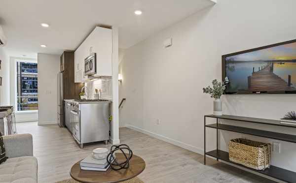 View from the Living Room to the Kitchen at 4801C Dayton Ave N