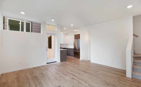 View from the Living Room the Kitchen at 5111B Ravenna Ave NE