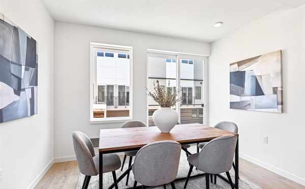 Dining Area at 224 18th Ave in the Jade Rowhomes of the Cabochon Collection