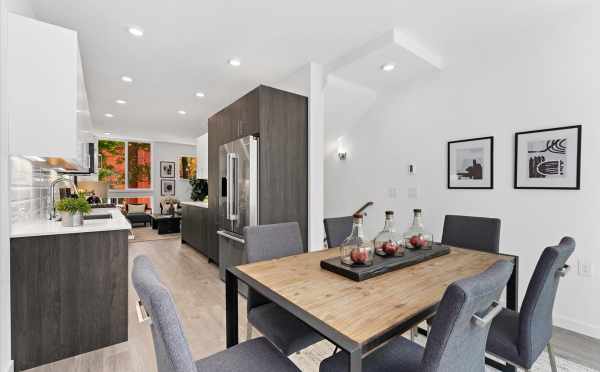 Dining Room and Kitchen at 212E 18th Ave in Amber of the Cabochon Collection