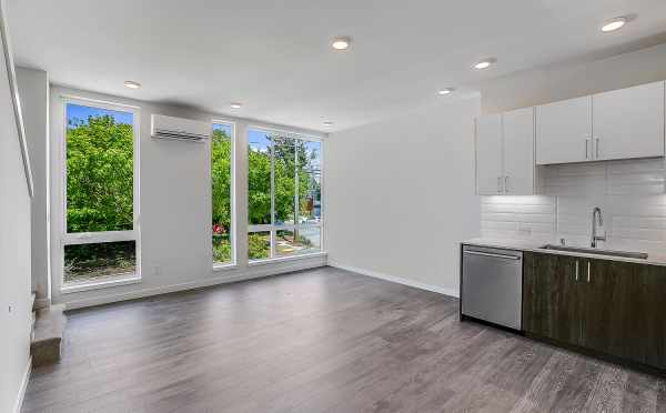 View from the Kitchen to the Living Room at One of the Kai Townhomes