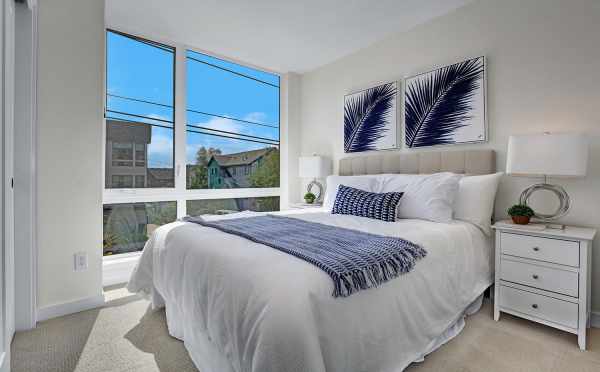 First Bedroom at One of the Lifa East Townhomes in Ballard