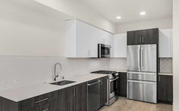 Kitchen at 323 Malden Ave E, One of the Mika Townhomes in Capitol Hill