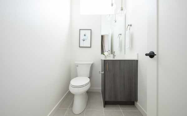 Powder Room off the Living Area at 1734A NW 62nd St, One of the Taran Townhomes