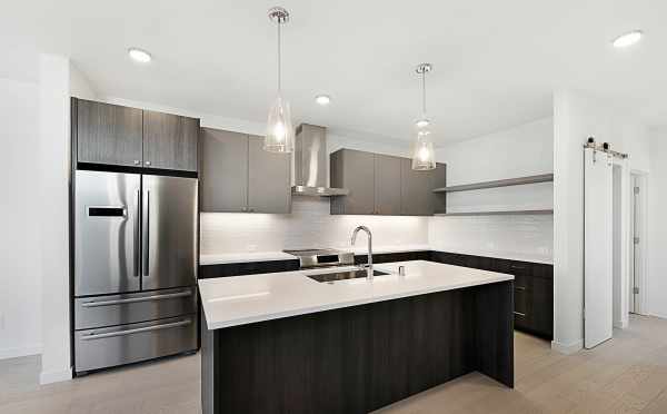 Stainless Steel Appliances in the Kitchen of One of the Twin I Townhomes in East Queen Anne