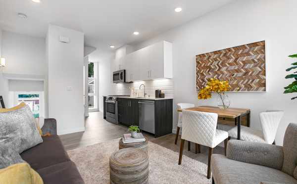 View from the Living Room to the Kitchen at 2308 W Emerson St