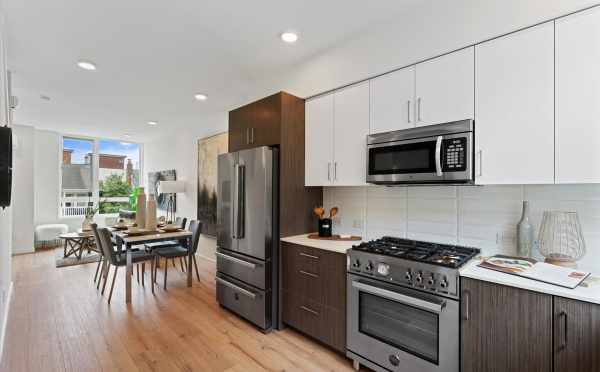 View from the Kitchen to the Dining Area at 820 NE 63rd St, in Zenith Towns South