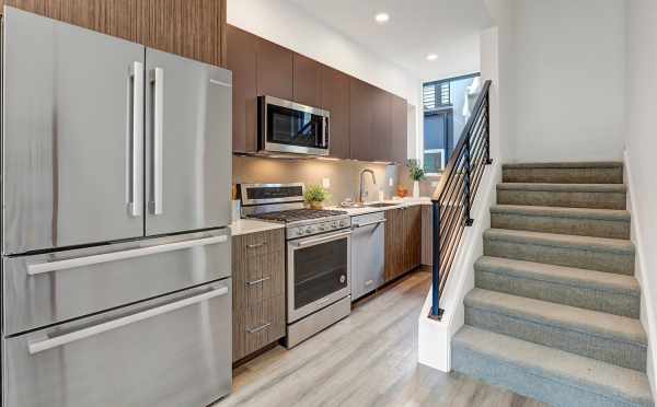 Kitchen at 8505 16th Ave NW, One of the Alina Townhomes in Crown Hill