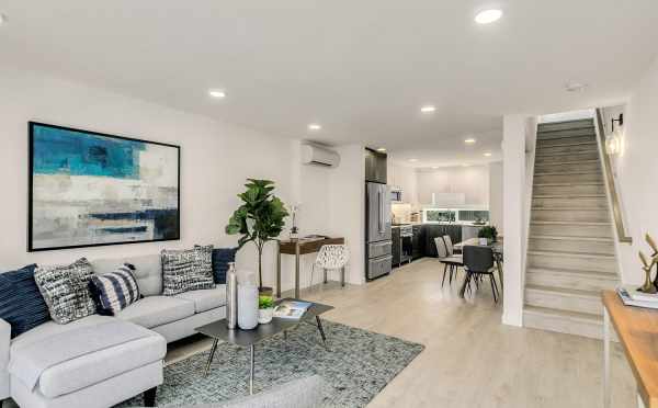 View from the Living Room to the Kitchen at 2508 Everett Ave E