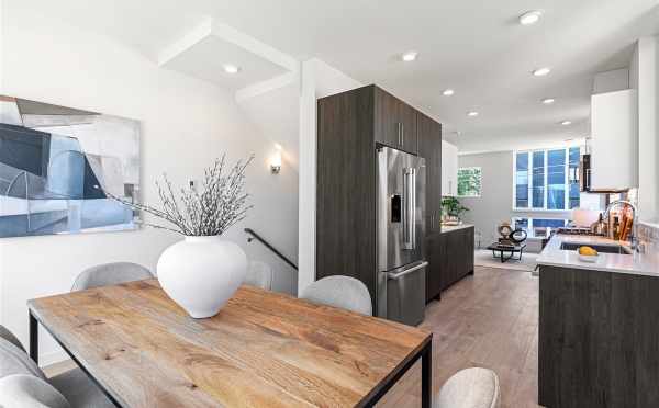 View from the Dining Room to the Kitchen at 224 18th Ave