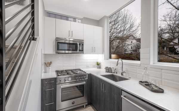 Kitchen at 1113F 14th Ave, One of the Corazon North Townhomes