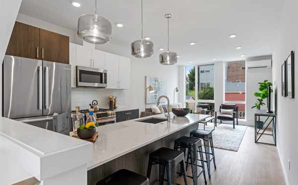 View from the Kitchen to the Living Room at 6415 14th Ave NW