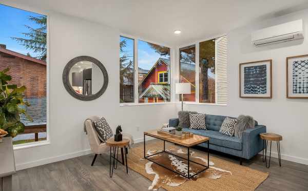 Living Room Of Unit 408A at Oncore Townhomes