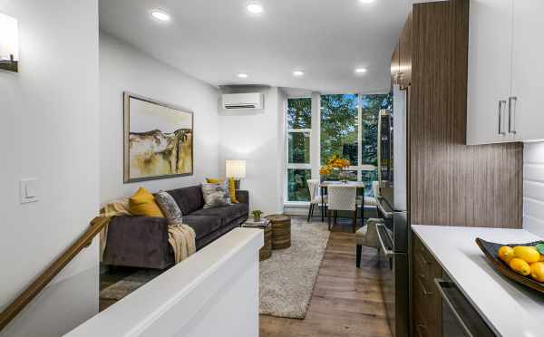 View from the Kitchen to the Living Room at 3803 23rd Ave W