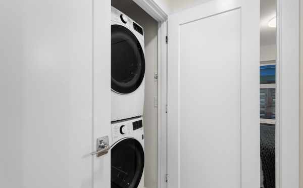 Laundry Area on the First Floor of 145 22nd Ave E, One of the Zanda Townhomes by Isola Homes