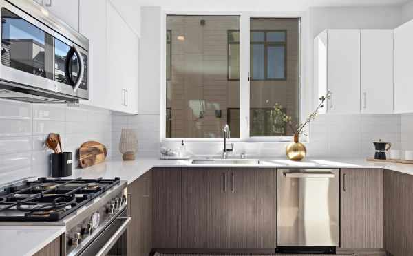 Kitchen at 6309F 9th Ave NE in Zenith Towns East by Isola Homes