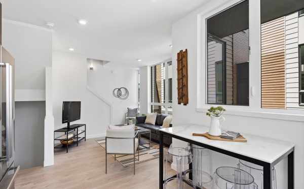 View from the Kitchen to the Living Room at 6313C 9th Ave NE