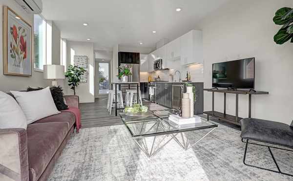 View from the Living Room to the Kitchen at 7219 5th Ave NE