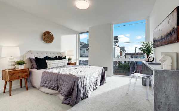 First Bedroom at 500C NE 71st St, One of the Avery Townhomes