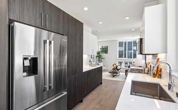 Kitchen at 224 18th Ave, One of the Jade Rowhomes in the Cabochon Collection