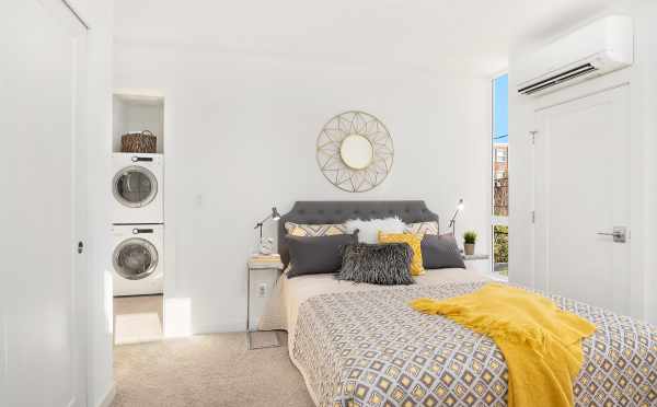 Laundry Area off the Master Bedroom in Unit F 